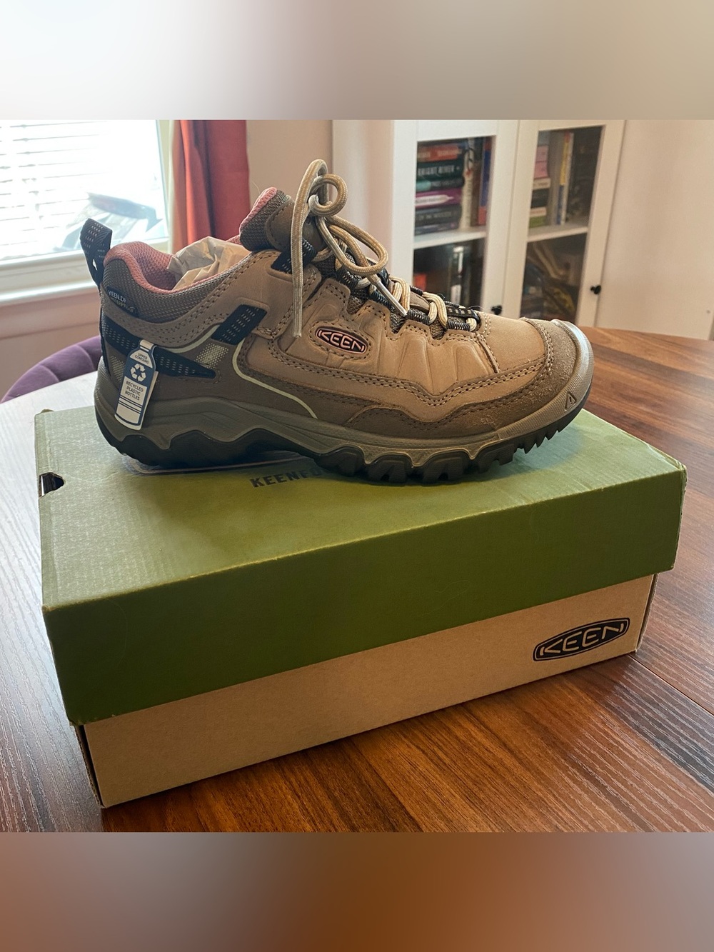 KEEN Womens Tan and Brown Hiking Shoes